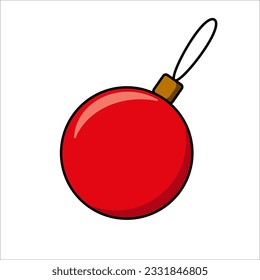 Vector illustration of a sticker of a Christmas toy for design, packaging, cards for the holidays of Christmas and New Year