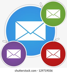 Vector illustration sticker - envelope