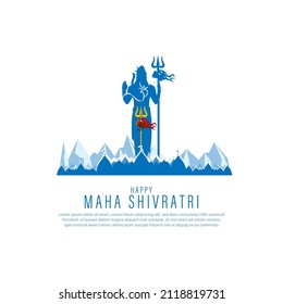 Vector illustration of sticker for Hindu festival Maha Shivratri