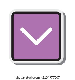 vector illustration of sticker icon for down users