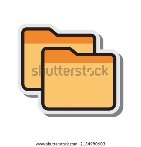 vector illustration of sticker icon for file submodule users
