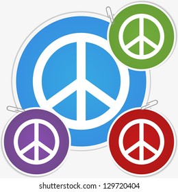 Vector illustration sticker - peace