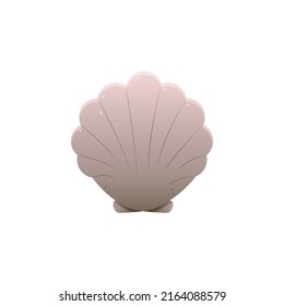 Vector illustration of sticker seashell isolated on white background
