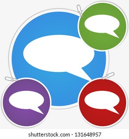 Vector illustration sticker - speech bubble