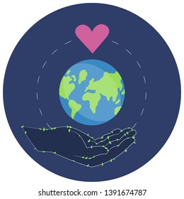 Vector illustration of a Sticker for World Environment Day.