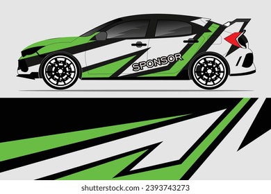 Vector illustration of sticker wrap for sports cars, trucks and other things