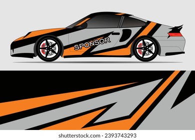Vector illustration of sticker wrap for sports cars, trucks and other things