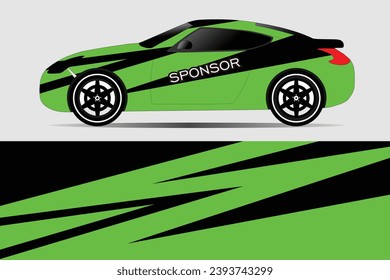 Vector illustration of sticker wrap for sports cars, trucks and other things