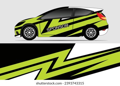 Vector illustration of sticker wrap for sports cars, trucks and other things