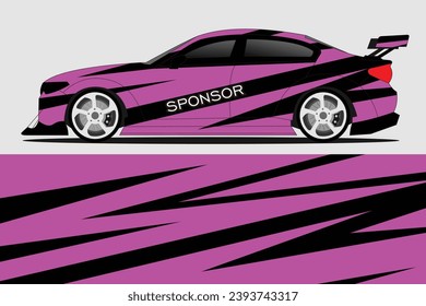 Vector illustration of sticker wrap for sports cars, trucks and other things