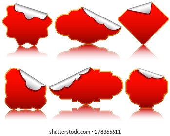 Vector illustration of stickers. 