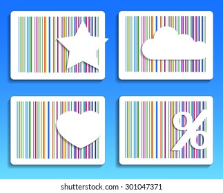 Vector illustration of stickers collection