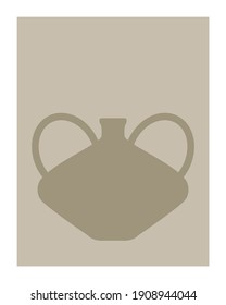 Vector illustration of still life of sage vessel, interior decor
