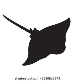 vector illustration of Stingray in silhoutte appearances
