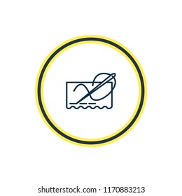 Vector illustration of stitching icon line. Beautiful entertainment element also can be used as needlework icon element.