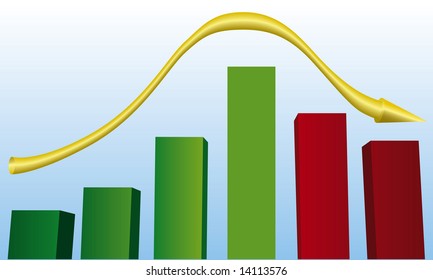 Vector illustration of stock chart
