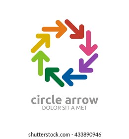Vector illustration stock of flat arrow icons colorful 