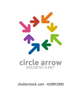 Vector illustration stock of flat arrow icons colorful 