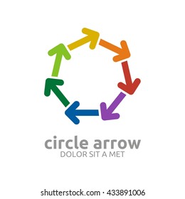 Vector illustration stock of flat arrow icons colorful 