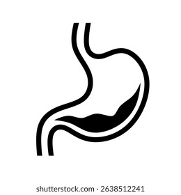 vector illustration of stomach on white background