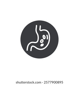 vector illustration of stomach outline design.