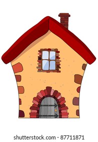 Vector illustration of a stone house