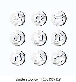 Vector illustration of stone texture buttons for UI and button elements for games, rock texture