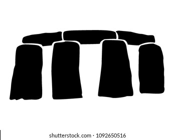 Vector illustration of Stonehenge Silhouette