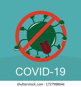 Vector illustration. Stop the Covid virus.