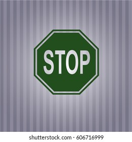 Ilustración vectorial del icono Stop en color verde
