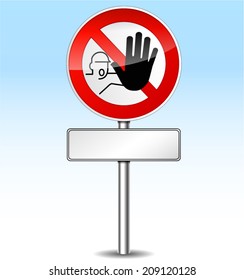 Vector illustration of stop icon to place your text below  