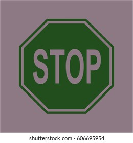 Vektorgrafik von Stopp-Symbol oder Symbol auf Grün
