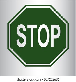 Vector illustration of Stop vector icon or symbol
