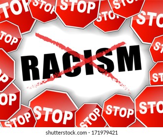 vector illustration for stop racism