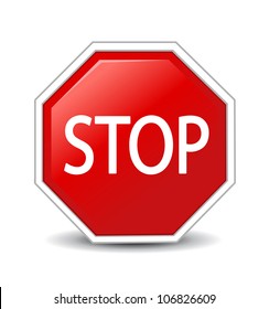 Vector illustration of Stop sign