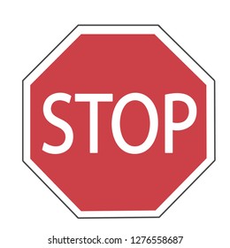 Vector illustration of Stop sign 