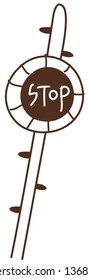 Ilustración vectorial de un signo de parada