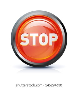 Vector illustration of stop sign