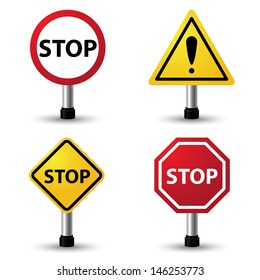 Vector illustration of stop sign