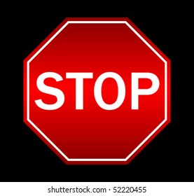 Vector illustration of stop sign