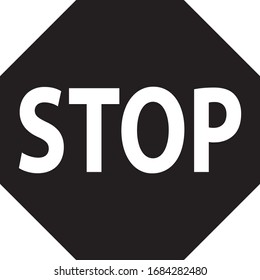 Vector illustration of Stop sign isolated