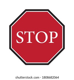 vector illustration of stop sign for traffic symbol and any purposes on white background