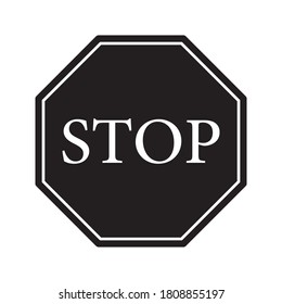 vector illustration of stop sign for traffic symbol and any purposes on white background