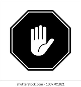 ilustración vectorial del signo de parada del símbolo de tráfico en fondo blanco