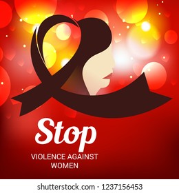 Vector illustration of Stop Violence Against Women Concept Background.