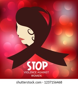 Vector illustration of Stop Violence Against Women Concept Background.