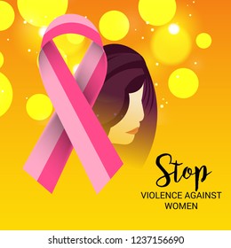 Vector illustration of Stop Violence Against Women Concept Background.