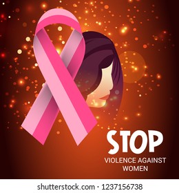 Vector illustration of Stop Violence Against Women Concept Background.