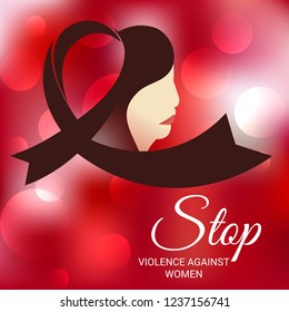 Vector illustration of Stop Violence Against Women Concept Background.