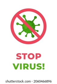 Vector illustration of a stop virus icon! Element depicting coronavirus.